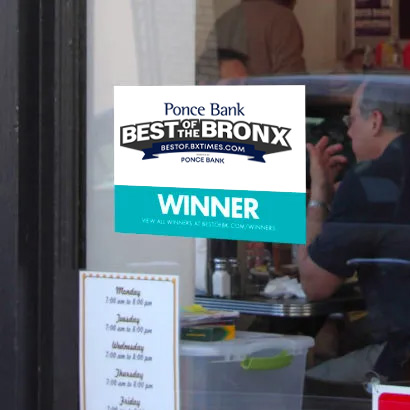 best of the bronx winner sign