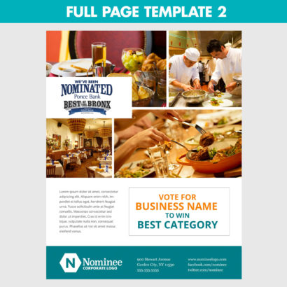 we've been nominated full page template 2